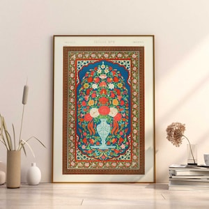 Owen Jones Print: Indian No. 6 from &#39;The Grammar Of Ornament&#39; (Giclée Art Print of Pattern Art) Wall Art / Home Decor available Framed