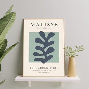 Henri Matisse Exhibition Poster: Papier Découpé (Premium Giclée Art Print of Minimalist Cut-Out Art) Wall Art / Home Decor available Framed