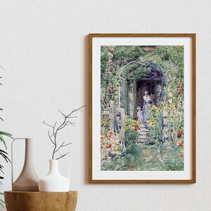 FREDERICK CHILDE HASSAM - Der Garten in seiner Pracht (Hi-Res Premium Giclée Kunstdruck eines klassischen Gemäldes) A4 A3 A2, auch gerahmt erhältlich