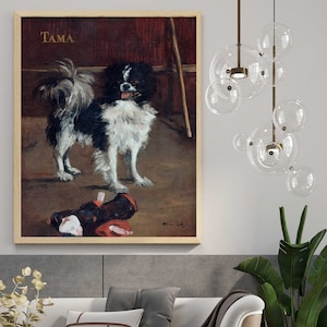 Edouard Manet Print: Tama  (Premium Giclée Art Print of Modern Impressionist Painting) Dog Wall Art / Home Decor available Framed