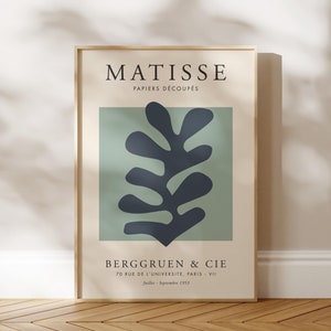Henri Matisse Ausstellungsplakat: Papier Découpé (Premium Giclée Kunstdruck minimalistischer Cut-Out Art) Wandkunst / Wohndekor mit oder ohne Rahmen verfügbar