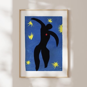 Impression Henri Matisse : La chute d'Icare (impression giclée d'art premium d'art abstrait moderne découpé) Art mural / décoration d'intérieur disponible encadré