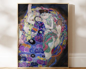 Gustav Klimt 'The Virgin' Print | Art Nouveau Giclée Fine Art Print Poster | Vintage Wall Art, Framed or Unframed