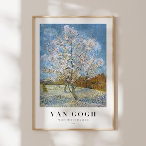 Vincent Van Gogh Poster: Peach Tree (Premium Giclée Art Print of Classic Nature Fruit Tree Painting) Wall Art / Home Decor available Framed