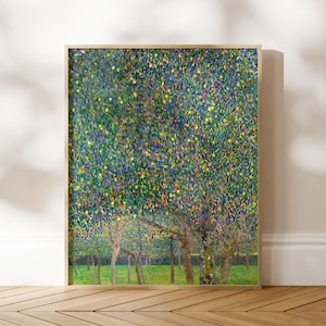 Impresión de Gustav Klimt "Peral" / Póster de bellas artes Giclée Art Nouveau / Arte mural verde vintage, con o sin marco