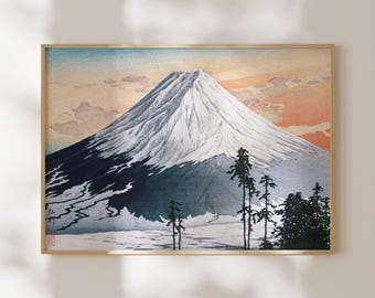 Japanese Art: Katsuyama Neighborhood by Hiroaki Takahashi (Premium Giclée Art Print of Woodblock Art) Wall Art / Home Decor available Framed