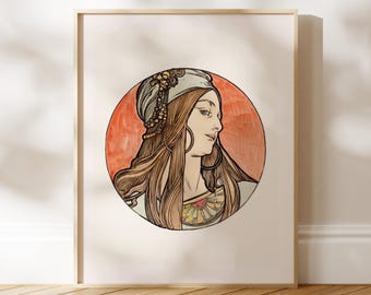 Impresión de Alphonse Mucha: Fachada del Fouquet (impresión artística giclée vintage premium antigua) Arte de pared Art Nouveau / Decoración del hogar disponible enmarcado