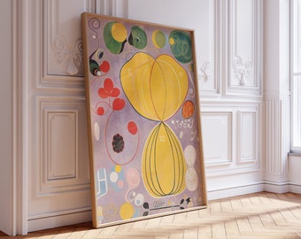 Hilma Af Klint Print: The Ten Largest (No. 7, Adulthood) (Premium Giclée Art Print of Modern Abstract Art) Spiritual Wall Art / Home Decor