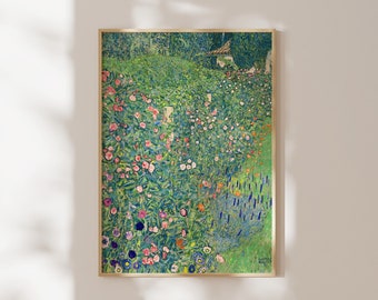 Gustav Klimt Druck: Italienische Gartenlandschaft (Giclée Kunstdruck einer klassischen Naturmalerei) Wandkunst / Wohndekor auch mit gerahmtem Druck erhältlich