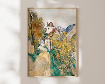 Paul Cézanne Druck: House of Dr. Gachet (Premium Giclée Kunstdruck eines impressionistischen Vintage-Gemäldes) Wandkunst / Wohndekor mit oder ohne Rahmen verfügbar
