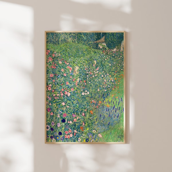 Gustav Klimt Print: Italian Garden Landscape (Premium Giclée Art Print of Classic Nature Painting) Wall Art / Home Decor available Framed