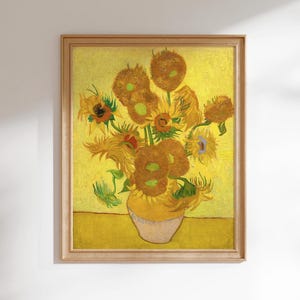 Vincent Van Gogh Print: Sunflowers (Premium Giclée Art Print of Classic Yellow Flower Painting) Wall Art / Home Decor available Framed