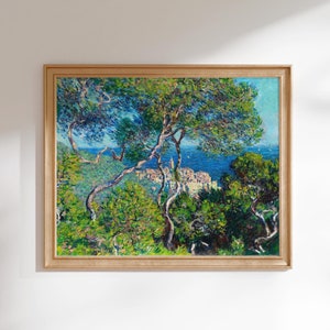 Claude Monet Print: Bordighera (Premium Giclée Art Print of Classic Green Tree Nature Painting) Wall Art / Home Decor available Framed