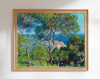 Claude Monet Print: Bordighera (Premium Giclée Art Print of Classic Green Tree Nature Painting) Wall Art / Home Decor available Framed