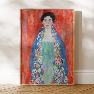グスタフ クリムト プリント: フロイライン リーザーの肖像 (アール ヌーボー絵画のプレミアム ジークレー アート プリント) ウォール アート / ホームデコレーション 額装可能