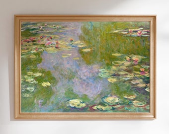 クロード・モネのプリント：睡蓮の池にかかる橋（クラシック絵画の