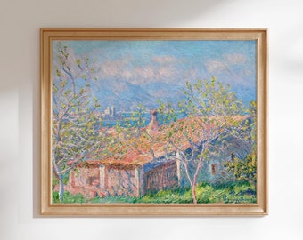 クロード・モネ［ アンティーブの庭師の家］ 版画 絵画 名画 アンティーブの庭師の家（1888年） クロード