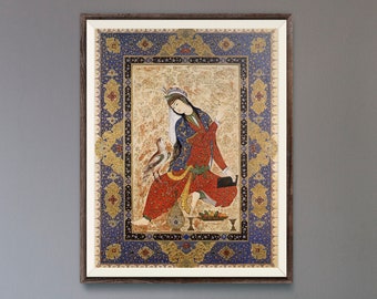 Mirza Agha Emami Untitled Artwork (Traditional Persian / Iranian Art) A4 A3 A2 Rare Hi-Res Giclée Print, also available Framed