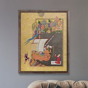 El derviche empobrecido de Faryab (arte tradicional persa en miniatura de Safavid Isfahan) A4 A3 A2 Impresión giclée de alta resolución rara disponible enmarcada