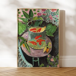 Henri Matisse ‘Goldfish’ Print | Fish & Botanical Fine Art Print | French Modern Wall Art, Framed or Unframed