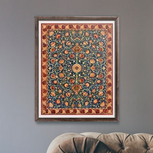 William Morris Print: Holland Park Carpet (Premium Giclée Art Print of Fabric / Textile Pattern Art) Wall Art / Home Decor available Framed