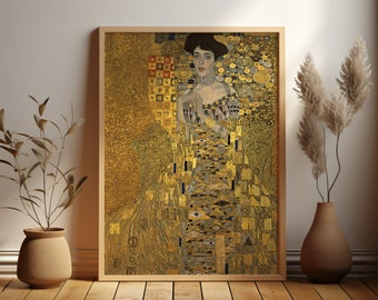 Impression de Gustav Klimt : portrait d'Adele Bloch-Bauer (impression d'art giclée premium de peinture Art nouveau) Art mural / décoration d'intérieur disponible encadré