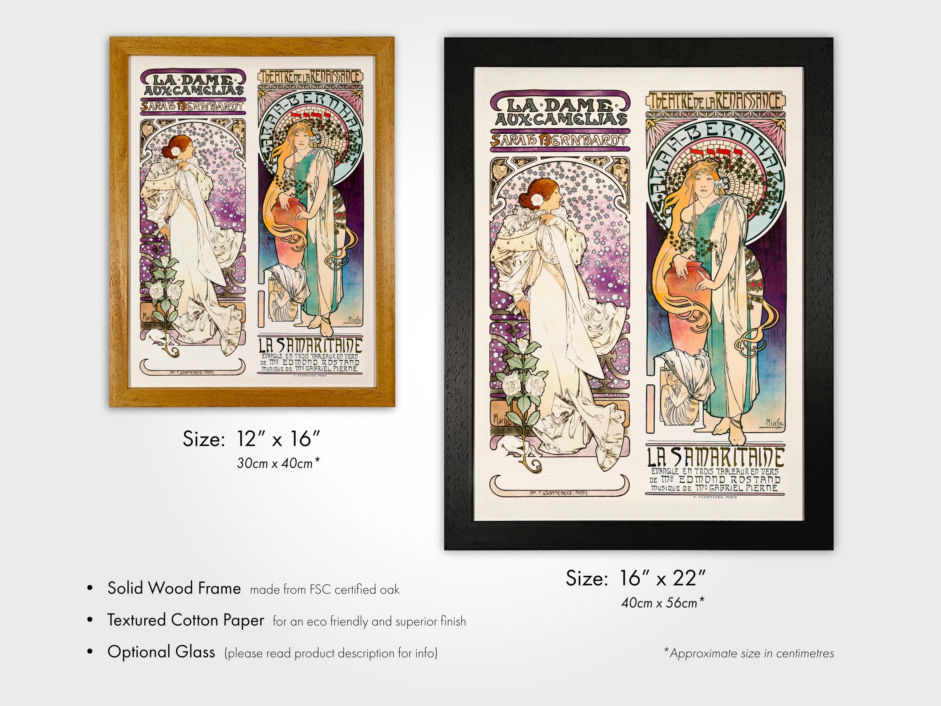 アルフォンス・ミュシャの版画：サラ・ベルナールのアールヌーボー劇場