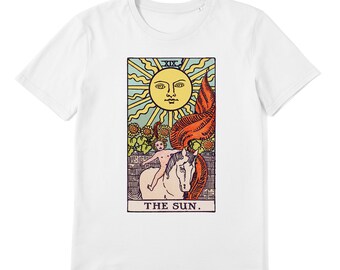 ★SATUR★ Tarot Graphic Short Sleeve T-Shirt Cream Yellow S9dd34982c0054c9b9e21b5e07da55