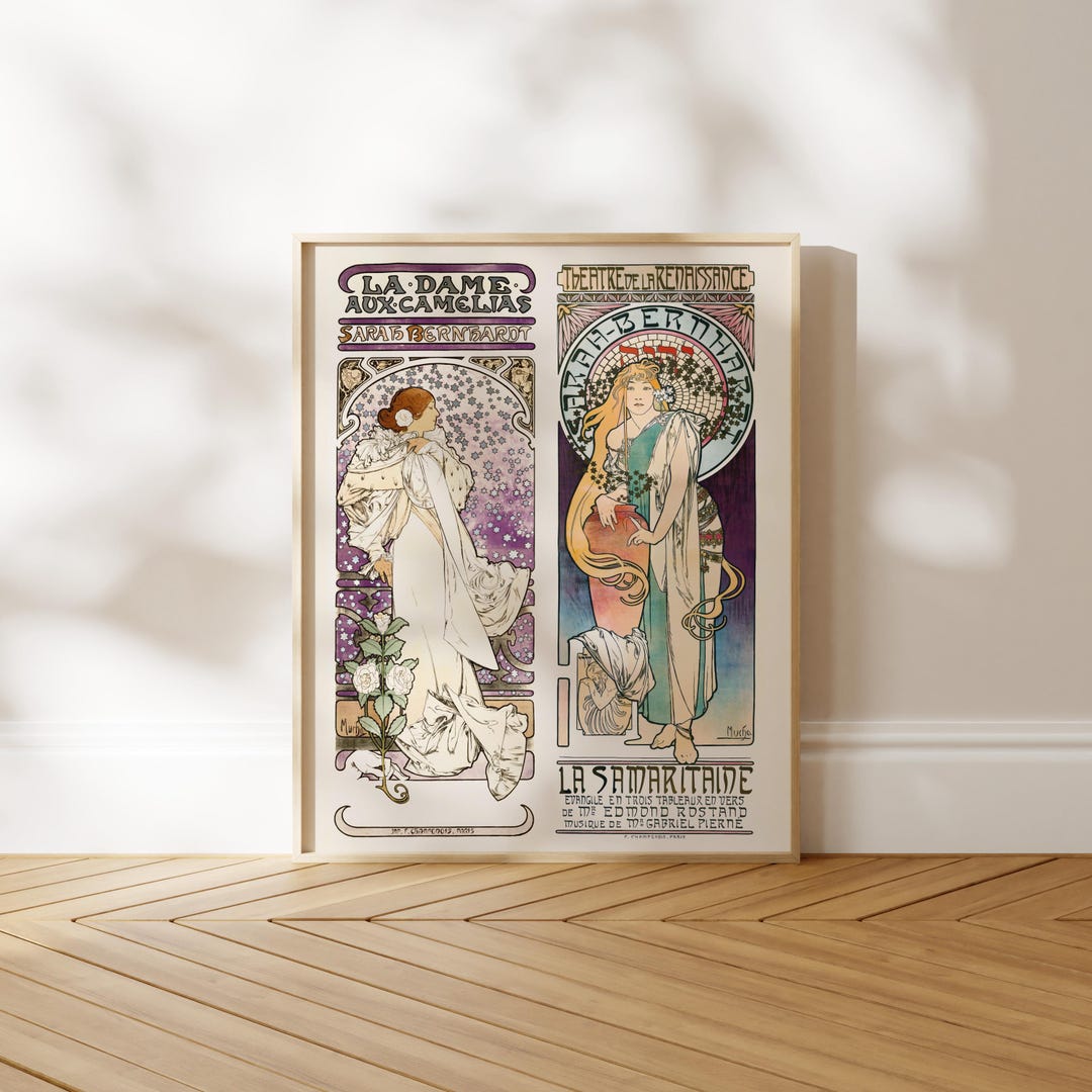 アルフォンス ミュシャ サラベルナール 複製絵画 アルフォンス・ミュシャの版画：サラ・ベルナールのアールヌーボー劇場