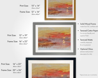 J. M. W. ターナー - 緋色の夕焼け（古典ロマン派絵画の高解像度