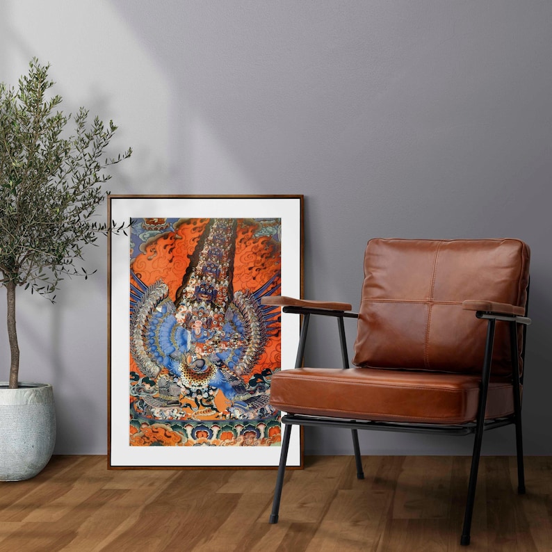 Tibetan Thangka (Premium Giclée Art Print of Traditional Buddhist Painting) Wall Art / Home Decor available Framed image 2