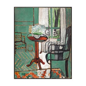 Henri Matisse Druck: Das Fenster (Premium Giclée Kunstdruck moderne abstrakte grüne Innenmalerei) Wandkunst / Wohnkultur mit oder ohne Rahmen verfügbar Bild 3