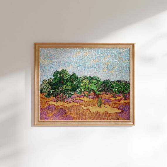 Vincent van Gogh ‘Olive Trees’ Print | Landscape Painting Fine Art Print | Nature Wall Art, Framed or Unframed