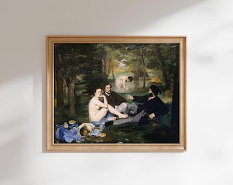 Édouard Manet ‘Luncheon on the Grass’ Print | Classic French Fine Art Print | Vintage Wall Art, Framed or Unframed
