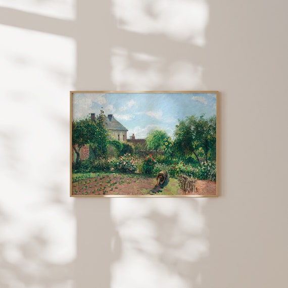 絵画　壁掛け　美術品　カミーユ・ピサロ Amazon.co.jp: 12 アート絵画 リンゴ狩りの作業農民の田園風景