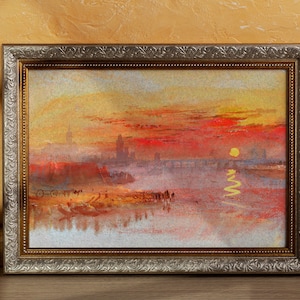J. M. W. TURNER - The Scarlet Sunset (High Resolution Giclée Art Print of Classic Romantic Era Painting) A4 A3 A2, also available Framed
