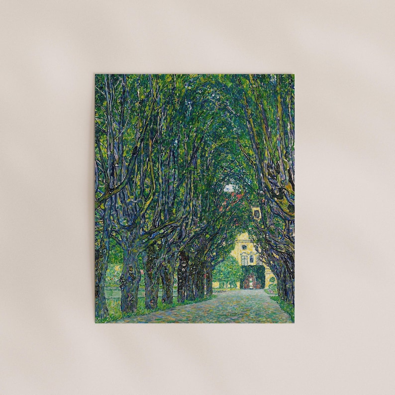 Gustav Klimt 'Avenida a Schloss Kammer' Impresión / Art Nouveau Giclée Cartel de impresión de bellas artes / Arte de pared de paisaje, enmarcado o sin enmarcar imagen 3