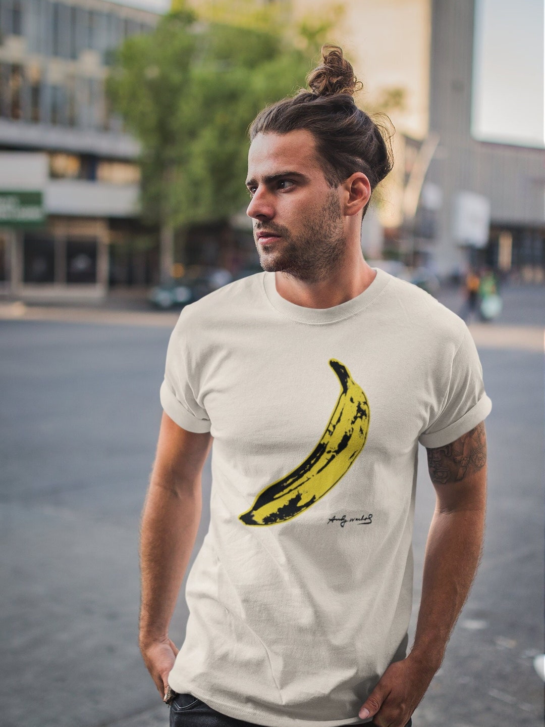 アンディ・ウォーホル Tシャツ：バナナ（100%オーガニックリングスパン