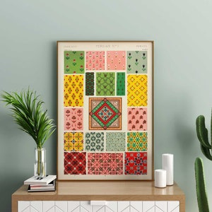 Owen Jones Print: Persian No. 1 from &#39;The Grammar Of Ornament&#39; (Giclée Art Print of Pattern Art) Wall Art / Home Decor available Framed