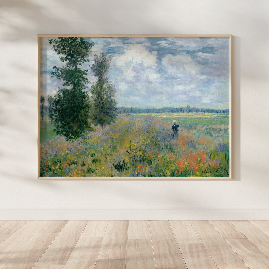 Claude Monet Print: Poppy Fields Near Argenteuil giclée Art Print of ...