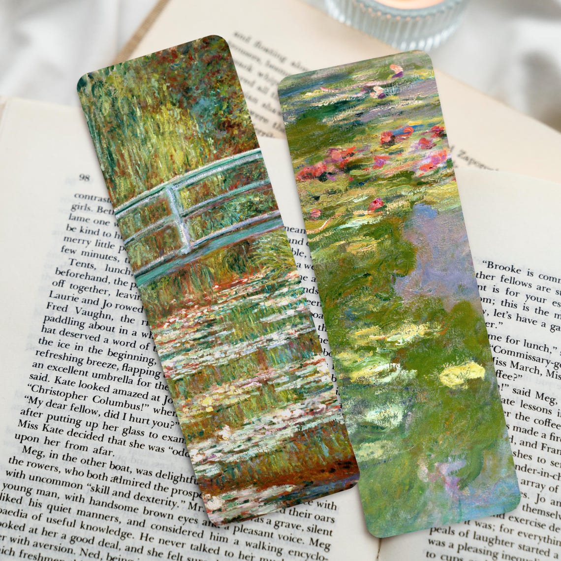 Claude Monet Bookmarks: Bridge Over A Pond / Water Lilies (custom ...