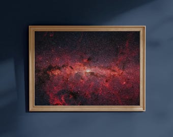 Lámina "Caldero de Estrellas" de la NASA / Lámina artística del Telescopio Espacial Spitzer / Arte mural de la Vía Láctea, con o sin marco