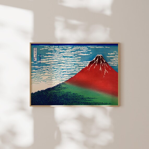 Red Fuji Print by Hokusai (fine Wind, Clear Morning) | Japanese