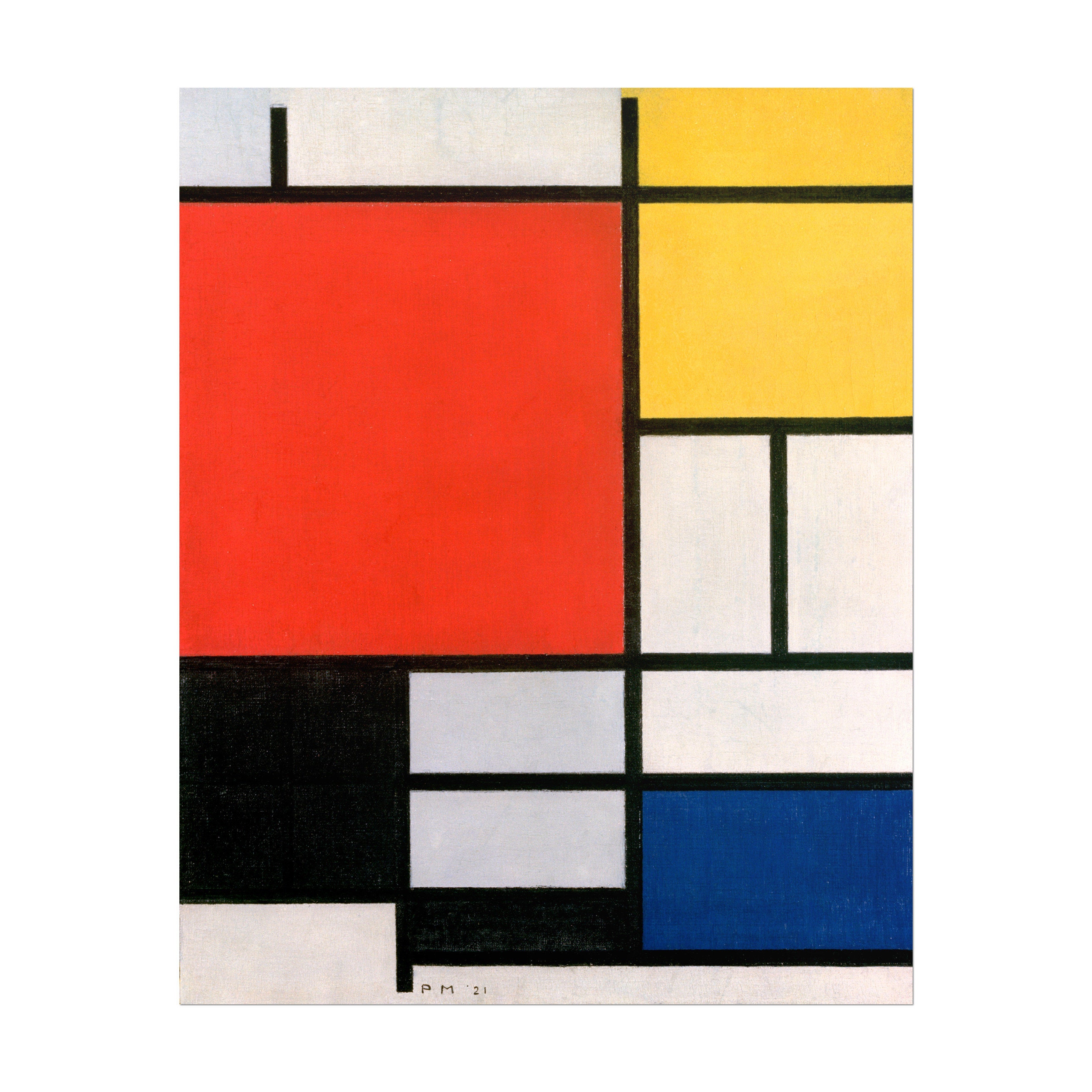 PIET MONDRIAN - Composition With Red, Yellow, Blue, and Black (hi