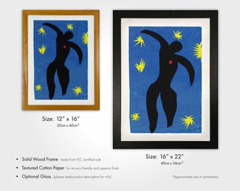 アンリ・マティスの版画：イカロスの墜落（抽象モダンカットアウト