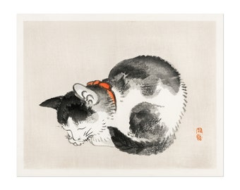 額付き銅版画応用絵画　title「お通りニャンコ」　「ひらめき猫」「フレブル」 il_340x270.4230100634_rei0.jpg