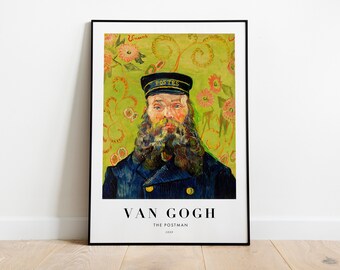 The Postman, Vincent Van Gogh Art Print, Male Portrait, Bearded Man ...