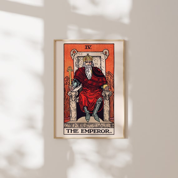 Tarot Print: IV the Emperor (premium Giclée Art Print of Vintage