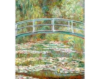 [複写画] ￼クロード・モネ アルゼンテイギュの橋　[額入] モネ アルジャントゥイユの橋 ジクレーキャンバス複製画 額装品