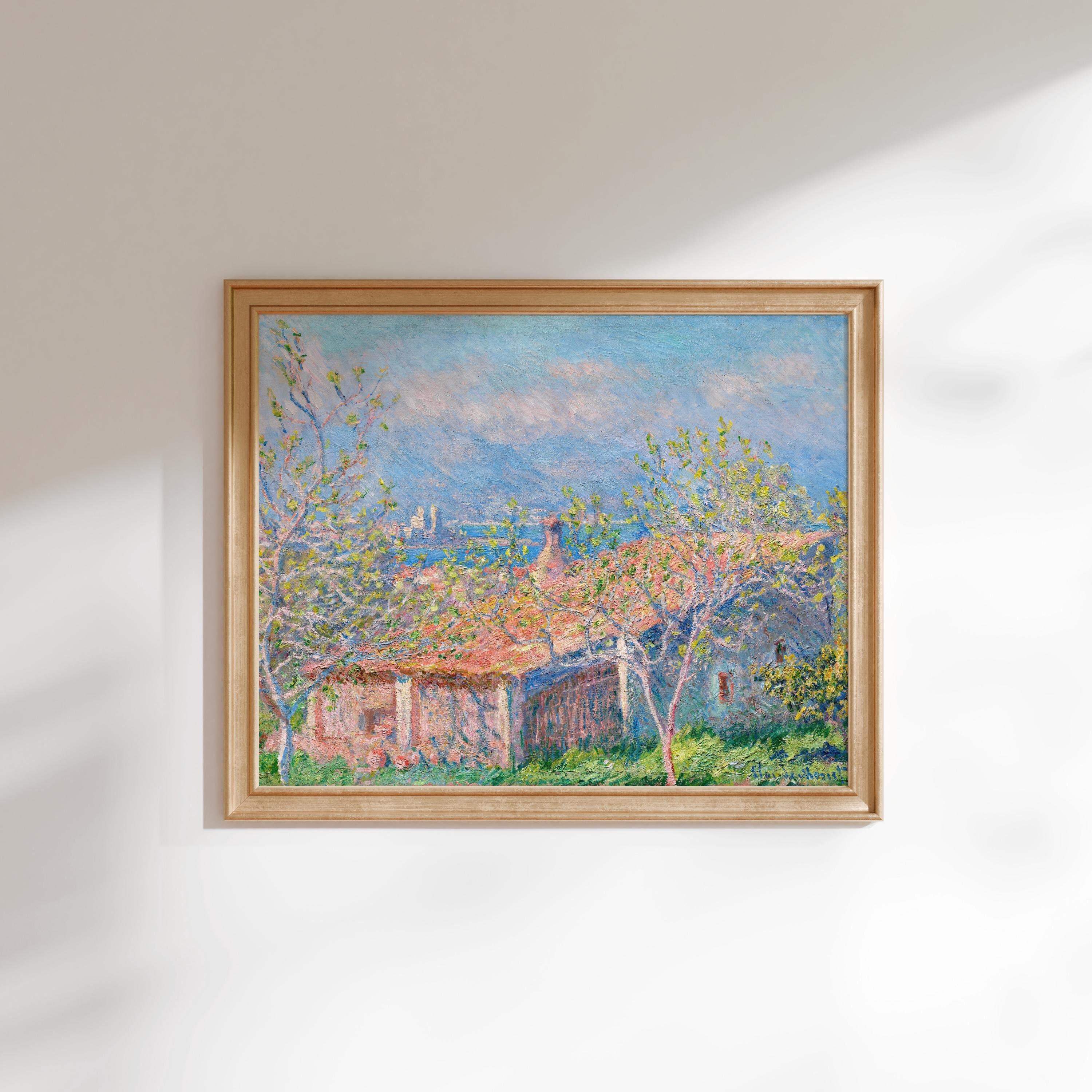 クロード・モネのプリント：アンティーブの庭師の家（クラシック絵画の